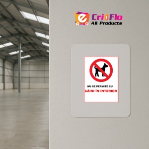 Indicator Nu se permite cu caini in interior, Sticker autocolant - Img 3