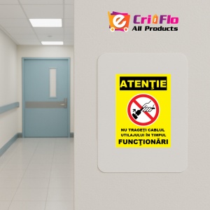 Indicator Nu trageti cablul utilajului in timpul functionari, Sticker autocolant - Img 4