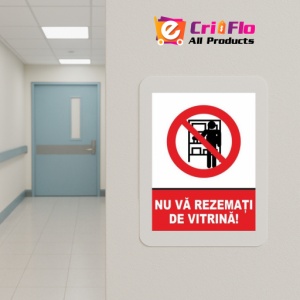 Indicator Nu va rezemati de vitrina, Sticker autocolant - Img 5