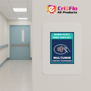 Indicator Numai plati fara contact plata cu card, Sticker autocolant - Img 4