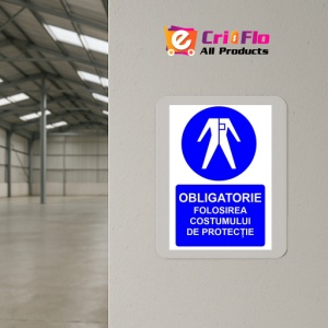 Indicator Obligatorie folosirea costumului de protectie indicator de obligativitate, Sticker autocolant - Img 4