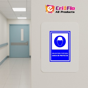 Indicator Obligatoriu purtarea casca de protectie, Sticker autocolant - Img 4