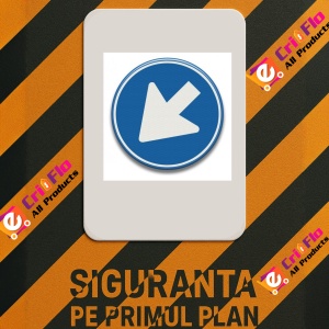 Indicator Ocolire prin stanga, Sticker autocolant - Img 2