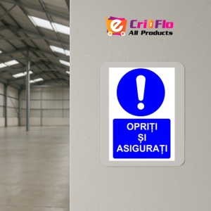 Indicator Opriti si asigurati indicator de obligativitate, Sticker autocolant - Img 4