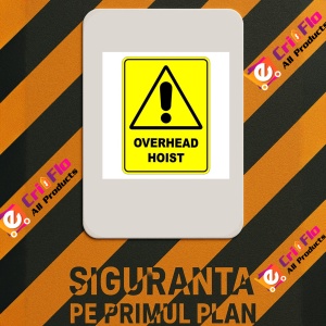 Indicator Overhead Hoist Sign, Sticker autocolant - Img 2