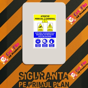 Indicator Panou de protectia muncii, Sticker autocolant - Img 2