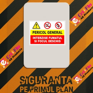 Indicator Panou pentru pericol general, Sticker autocolant - Img 2