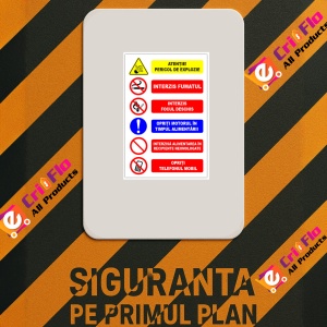 Indicator Panou pentru protectia muncii, Sticker autocolant - Img 2