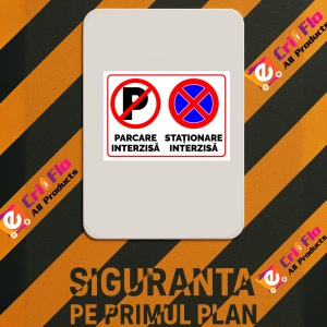 Indicator Parcarea interzisa si stationarea interzisa, Sticker autocolant - Img 2