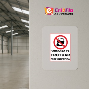 Indicator Parcarea pe trotuar este interzisa, Sticker autocolant - Img 3