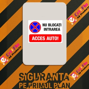 Indicator Pentru acces auto nu blocati intrarea, Sticker autocolant - Img 2
