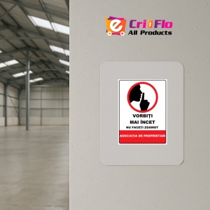 Indicator Pentru asociatia de proprietari vorbiti mai incet, Sticker autocolant - Img 3