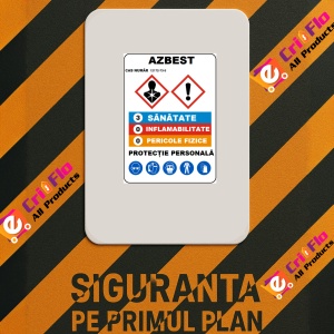 Indicator Pentru azbest, Sticker autocolant - Img 2