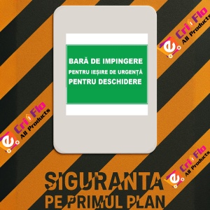 Indicator Pentru bara de impingere pentru iesire de urgenta, Sticker autocolant - Img 2