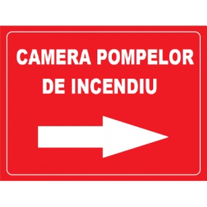 Indicator Pentru camera pompelor de incendiu spre dreapta, Sticker autocolant