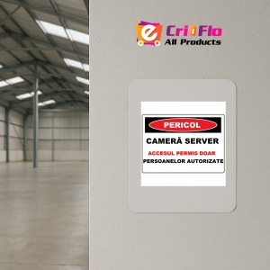 Indicator Pentru camera server accesul permis doar persoanelor autorizate, Sticker autocolant - Img 3