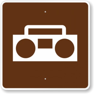 Indicator Pentru camping radio, Sticker autocolant