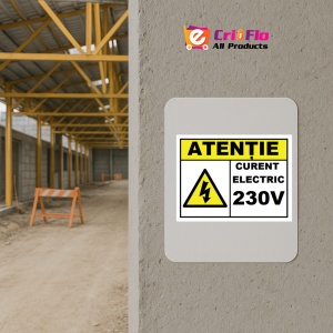 Indicator Pentru curent electric 230V, Sticker autocolant - Img 5