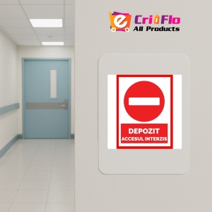 Indicator Pentru depozit accesul interzis, Sticker autocolant - Img 3