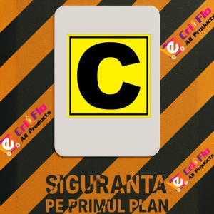 Indicator Pentru depozit litera C randul C si poarta C, Sticker autocolant - Img 2