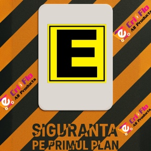 Indicator Pentru depozit litera E randul E si poarta E, Sticker autocolant - Img 2
