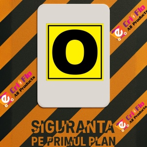 Indicator Pentru depozit litera O randul O si poarta O, Sticker autocolant - Img 2