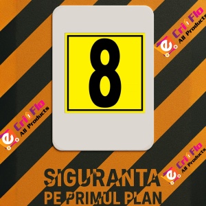 Indicator Pentru depozit numarul 8 randul 8 poarta 8, Sticker autocolant - Img 2
