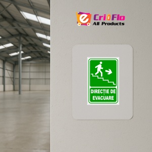 Indicator Pentru directie de urgenta scari dreapta in jos, Sticker autocolant - Img 3