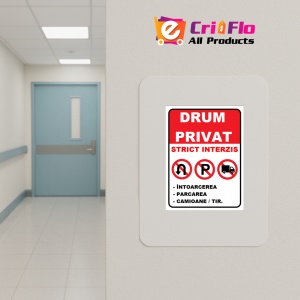 Indicator pentru drum privat intoarcerea parcarea camioane tir, Sticker autocolant - Img 4