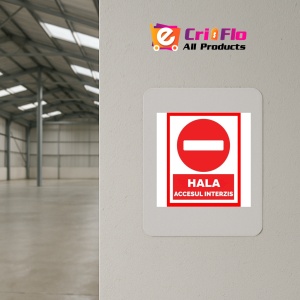 Indicator Pentru hala accesul interzis, Sticker autocolant - Img 3