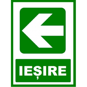 Indicator Pentru iesire cu directie in stanga, Sticker autocolant