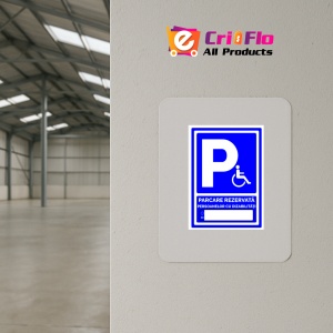 Indicator Pentru parcare rezervata persoanelor cu dizabilitati cu numar auto, Sticker autocolant - Img 3