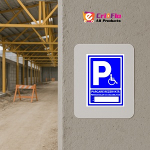 Indicator Pentru parcare rezervata persoanelor cu dizabilitati cu numar auto, Sticker autocolant - Img 5