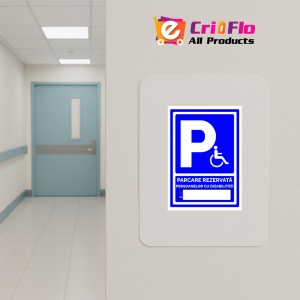 Indicator Pentru parcare rezervata persoanelor cu handicap personalizat, Sticker autocolant - Img 4