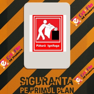 Indicator Pentru patura Ignifuga, Sticker autocolant - Img 2
