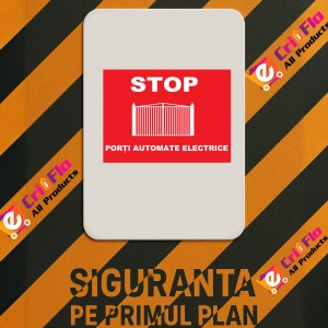 Indicator pentru porti automate electrice, Sticker autocolant - Img 2