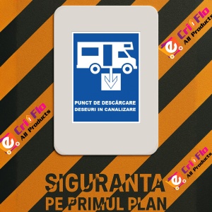 Indicator Pentru rulote punct de descarcare deseuri in canalizare, Sticker autocolant - Img 2