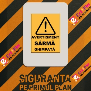 Indicator Pentru sarma ghimpata, Sticker autocolant - Img 2