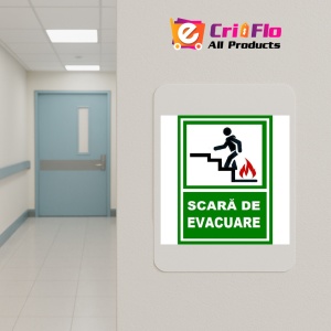 Indicator Pentru scara de iesire pe scara in stanga in sus, Sticker autocolant - Img 4