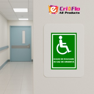 Indicator Pentru scaun de evacuare in caz de urgenta, Sticker autocolant - Img 4