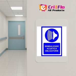Indicator Pentru semnalizare acustica obligatorie, Sticker autocolant - Img 4