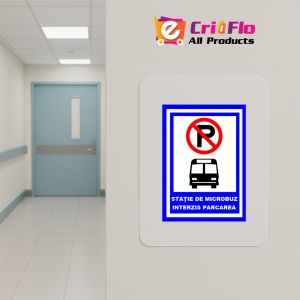 Indicator Pentru statie de microbuz parcare interzisa, Sticker autocolant - Img 4