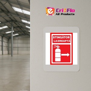 Indicator Pentru stingator cu sageata la dreapta, Sticker autocolant - Img 3