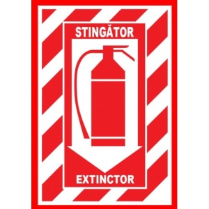 Indicator Pentru stingator extinctor, Sticker autocolant