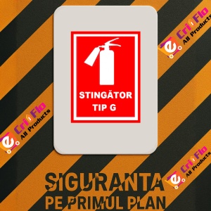 Indicator Pentru stingator tip g, Sticker autocolant - Img 2