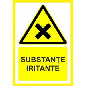 Indicator Pentru substante iritante, Sticker autocolant