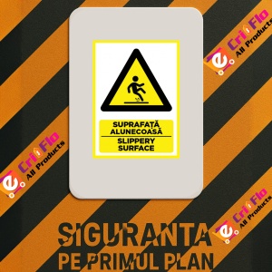 Indicator Pentru suprafata alunecoasa slippery surface, Sticker autocolant - Img 2