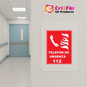 Indicator Pentru telefon de urgenta 112, Sticker autocolant - Img 4