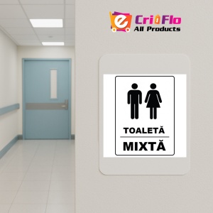 Indicator Pentru toaleta mixta, Sticker autocolant - Img 4