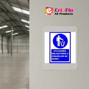 Indicator Pentru utilizarea obligatorie a cosurilor de gunoi, Sticker autocolant - Img 3